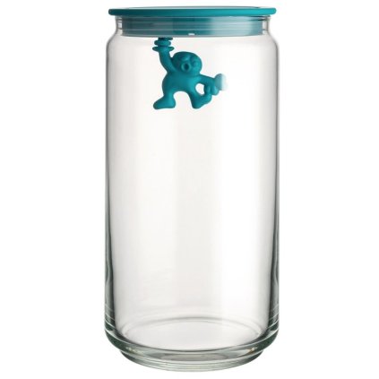 Dóza na potraviny GIANNI 1,4 l, veko modré, sklo, Alessi