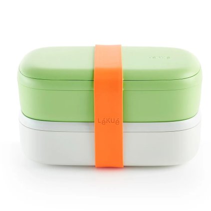 Olovrantový box LUNCHBOX TO GO Lékué 1,0 l zelený/biely
