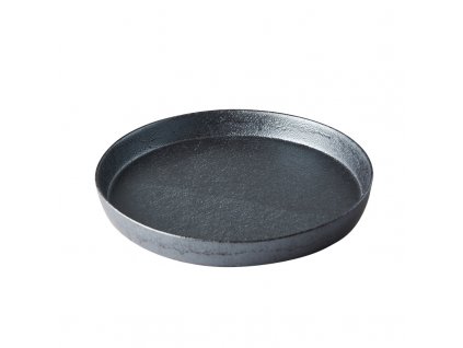 Jedálenský tanier CRAFT 26 cm, vysoké ráfiky, čierna, MIJ
