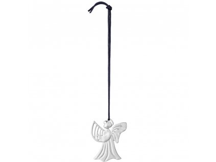 Vianočná ozdoba HARP ANGEL 7 cm, postriebrené, Rosendahl