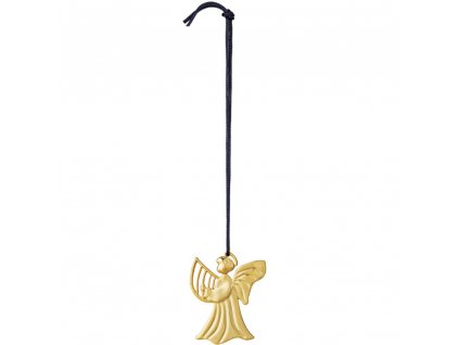 Vianočná ozdoba HARP ANGEL 7 cm, pozlátené, Rosendahl