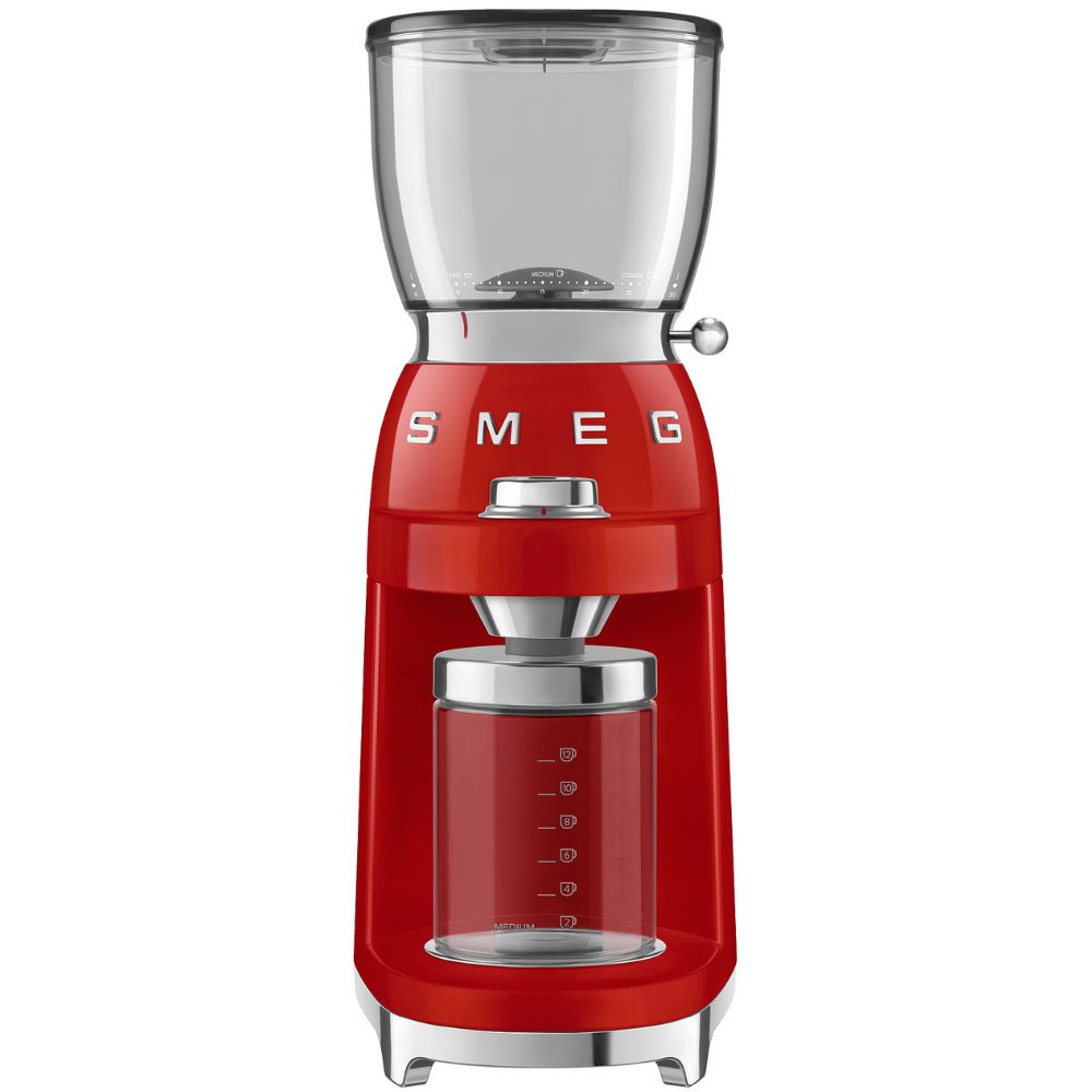 Elektrický mlynček na kávu CGF01RDEU Smeg červený