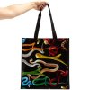 Nákupná taška TOILETPAPER SNAKES 42 cm, čierna, Seletti