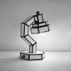 Stolová lampa CUT & PASTE 58 cm, čiernobiela, Seletti