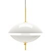 Závesná lampa CLAM 55 cm, biela/mosadz, Fritz Hansen