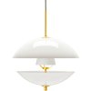 Závesná lampa CLAM 55 cm, biela/mosadz, Fritz Hansen