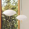 Závesná lampa CLAM 55 cm, biela/mosadz, Fritz Hansen