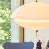 Závesná lampa CLAM 55 cm, biela/mosadz, Fritz Hansen