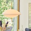 Závesná lampa CLAM 55 cm, biela/mosadz, Fritz Hansen