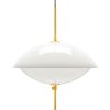 Závesná lampa CLAM 55 cm, biela/mosadz, Fritz Hansen