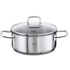 Nízky kastról VISEO 20 cm, strieborná farba, nerezová oceľ, Fissler