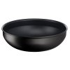 Wok INGENIO ECO RESIST L3979302 26 cm, s odnímateľnou rukoväťou, čierny, hliník, Tefal