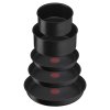 Sada hrncov INGENIO BLACK STONE L3998802, sada 8 kusov, čierna farba, hliník, Tefal