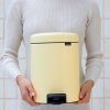 Pedálový odpadkový kôš NEWICON 12 l, žltý, oceľový, Brabantia
