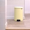 Pedálový odpadkový kôš NEWICON 20 l, žltý, oceľový, Brabantia