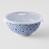 Miska Triangle Indigo Ikat s plastovým vekom 16 cm 700 ml MIJ
