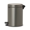 Pedálový odpadkový kôš NEWICON 5 l, platina, Brabantia