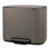Pedálový odpadkový kôš BO 3 x 11 l, platina, Brabantia