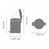 Pedálový odpadkový kôš NEWICON 5 l, zelená, Brabantia