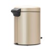 Pedálový odpadkový kôš NEWICON 5 l, šampanské, Brabantia