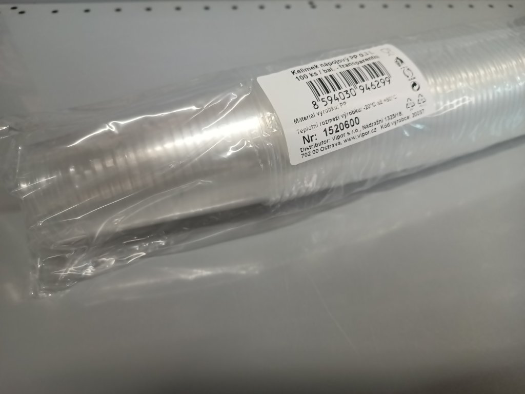 Kelímek 300ml transparentní, 100ks
