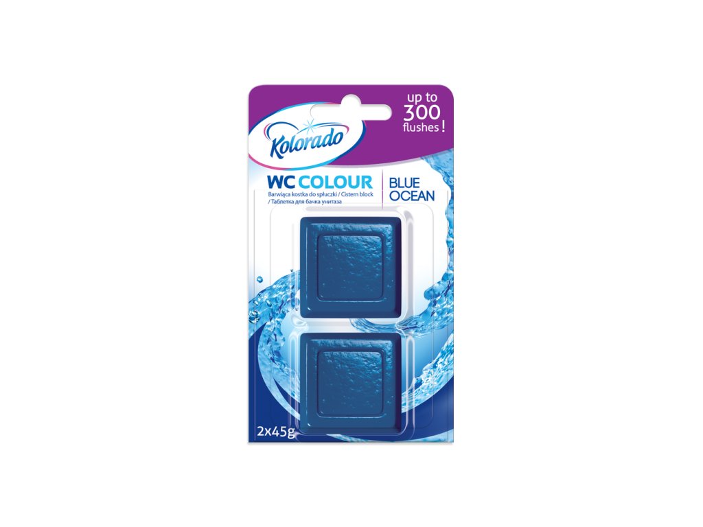 kolorado wc colour toilet block blue 2 pcs