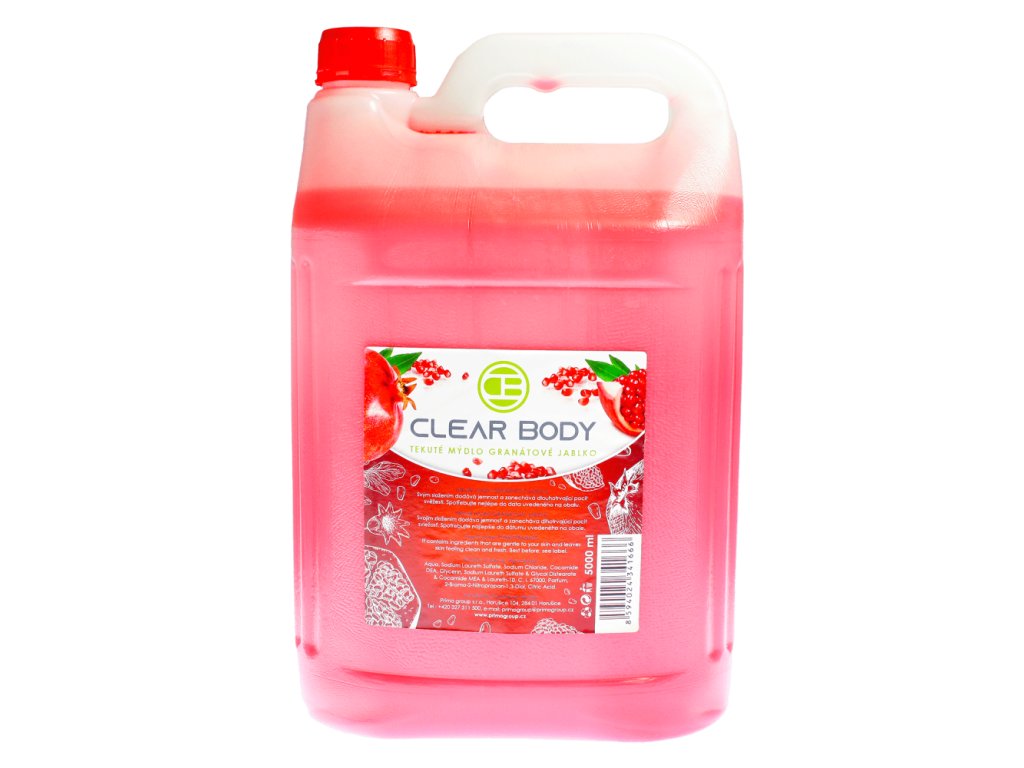 clear body tekute mydlo pomegranate 5L