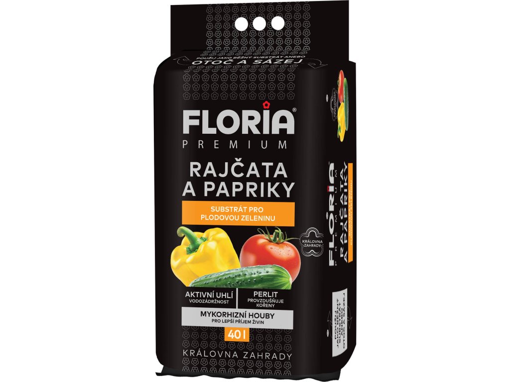 floria substrat rajcata papriky 40L black