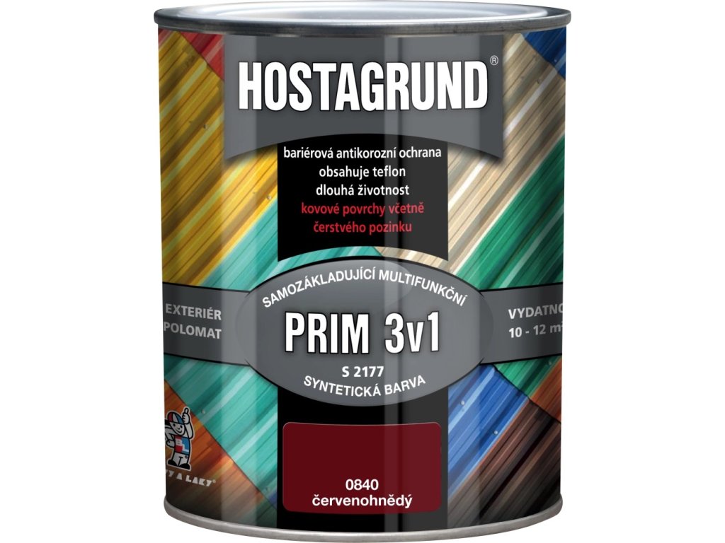 hostagrund s2177 prim 3v1 cervenohnedy 600ml