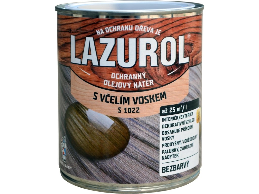 lazurol S1022 lak s vcelim voskem 750ml