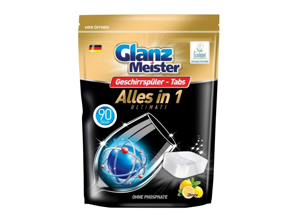 glanzmeister tablety do mycky citron 90ks
