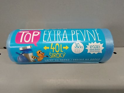 Sáčky do košů 40 l, 30ks TOP extra pevné Modré