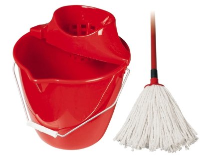 uklidova souprava cervena mop bavlneny 160 g