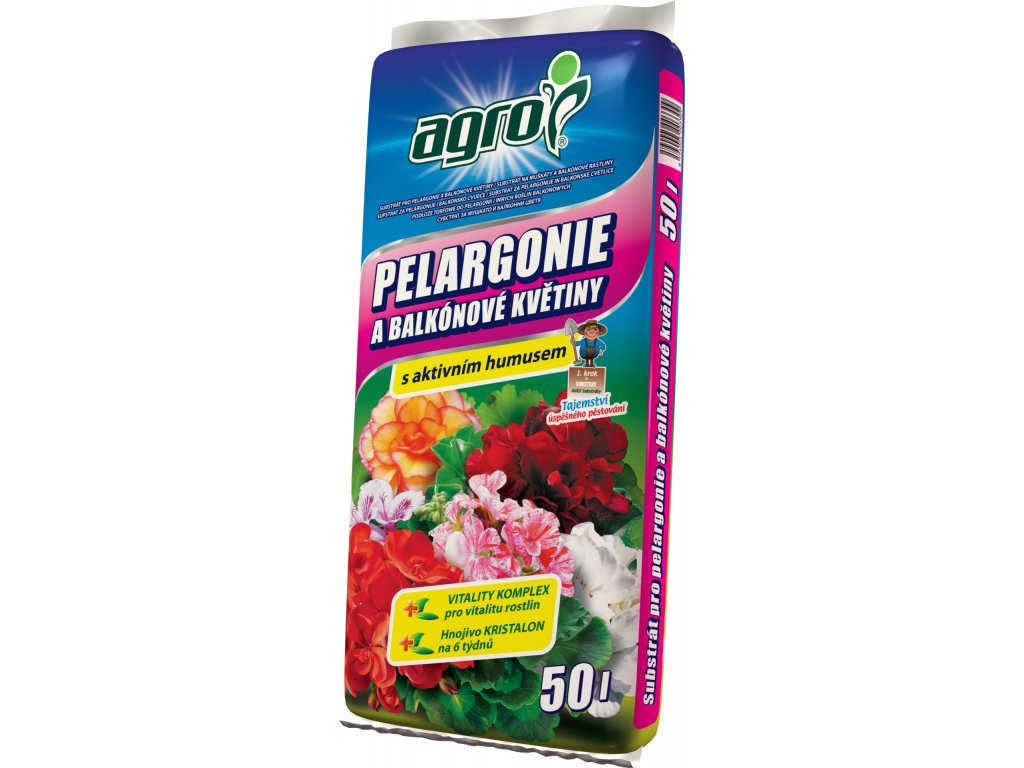 Substrát pro pelargonie a balk. květiny  50 l