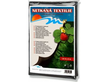 Netkaná textilie, 1,6 x 5 m, černobílá