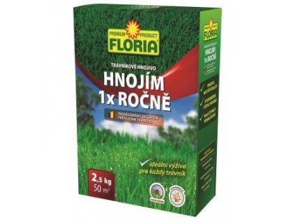 FLORIA Trávníkové hnojivo HNOJÍM 1x ROČNĚ 2,5 kg