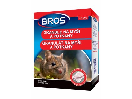 Bros - Granule na myši, krysy a potkany 140 g