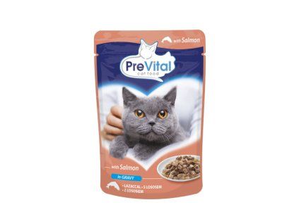 prevital cat kapsicka 100g losos v omace