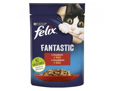 FELIX Fantastic kapsička Adult s hovězím v želé 85g