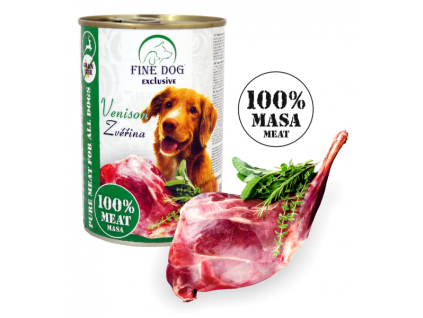 fine dog exclusive konzerva pro psy 400g 100%25 masa