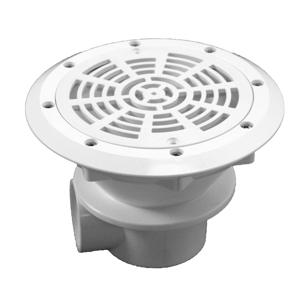 Pool floor drain PROFI for foil concrete pools with brass plugs