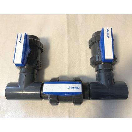 Bypass with 50mm valves - glued together