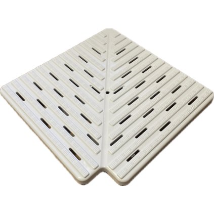 Corner plate 90° for overflow channel 295x22mm - pool grating corner