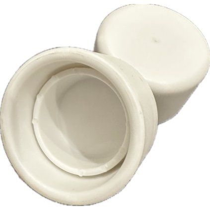 White rubber support caps for a pool ladder (2 pcs), 42–43 mm