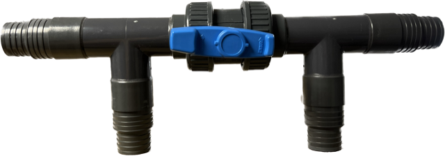 Poolservis Jednoventilový obtok pro 32 i 38mm hadici (solární ohřev, tepelné čerpadlo)
