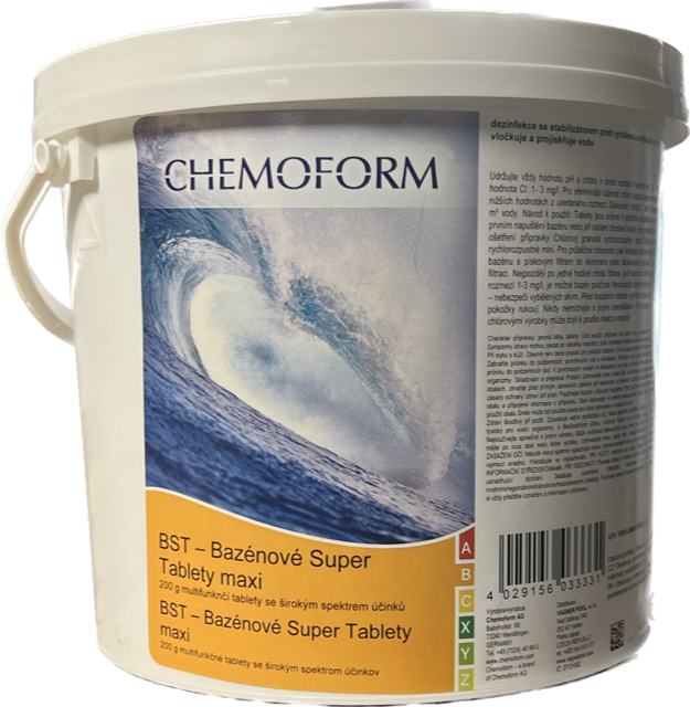 Vagnerpool BST 3kg - multifunkční tablety 5v1 do bazénu, CHEMOFORM
