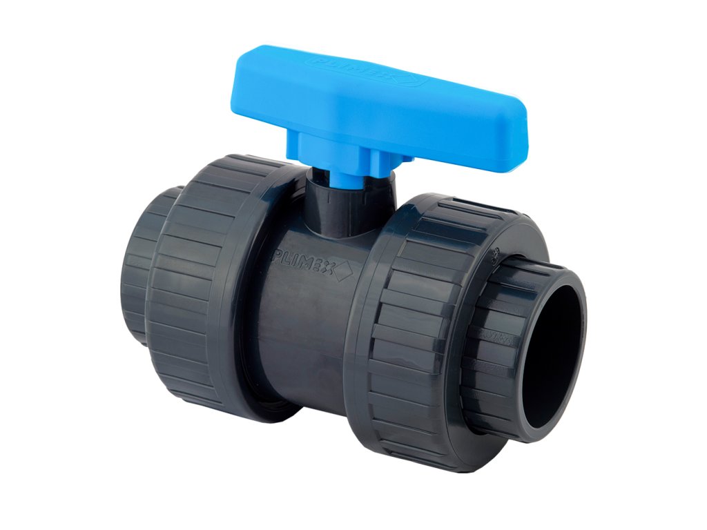 Poolservis Bazénový kulový dvoucestný ventil 63 mm plimex