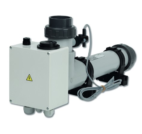Vagnerpool Elektrický ohřev bazénu - Topení EOVp-3, 3 kW, 3 x 230 V, plast s el. průtokovou klapkou