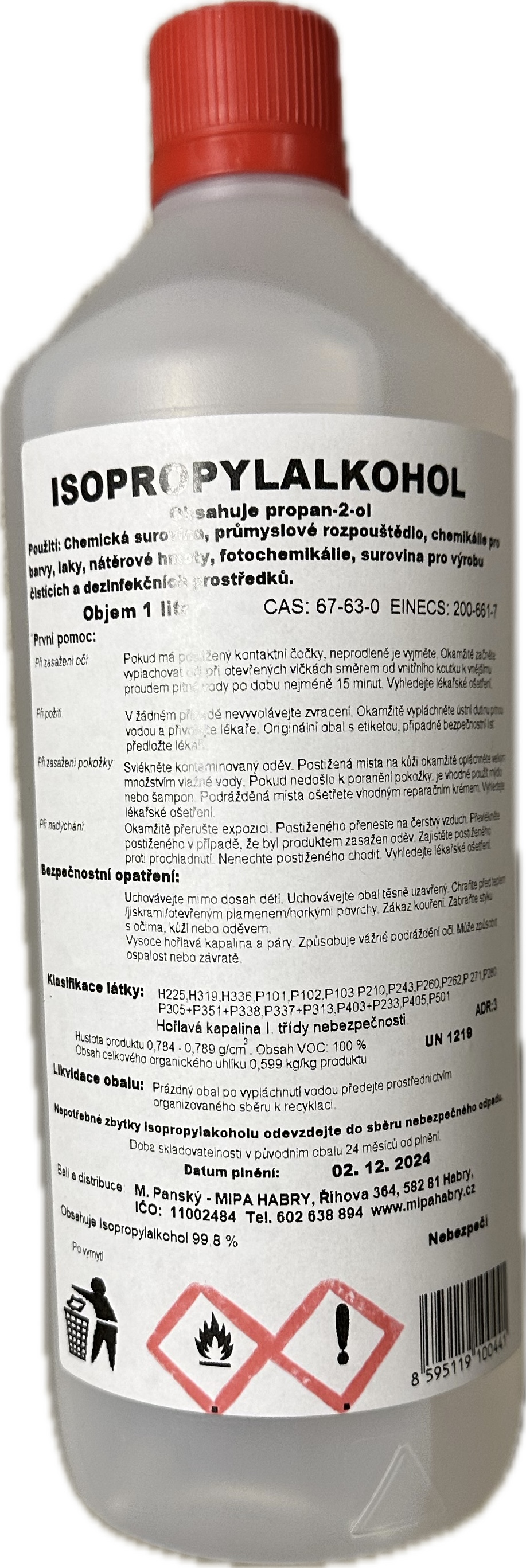 IPA 1l - isopropanol (Isopropylalkohol)