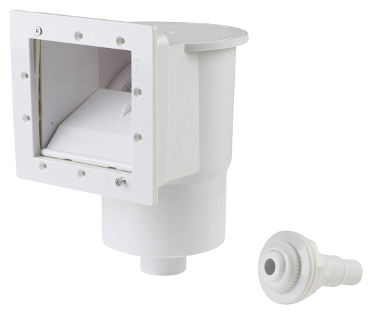 Vagnerpool Skimmer 15x15 Olympic + tryska , pro folie, připojen&iacute; 1 1/2" nebo 32/38mm